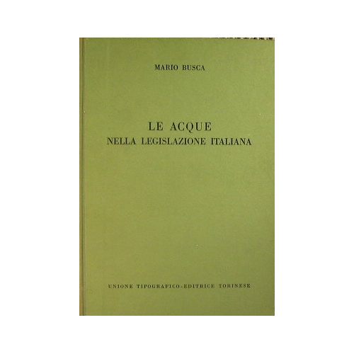 Le Acque nella legislazione italiana