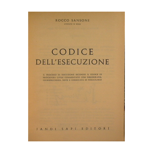 Codice dell'esecuzione