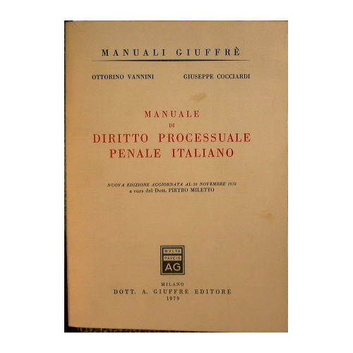 Manuale di diritto processuale penale italiano