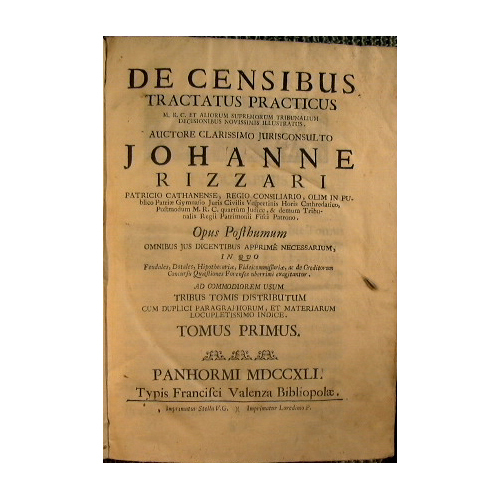 De censibus tractatus practicus m.r.c. et aliorum tribunalium decisionibus novissimis …
