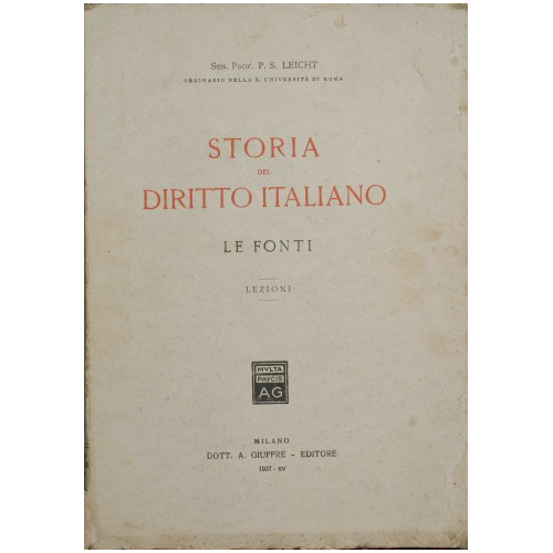 Storia del diritto italiano