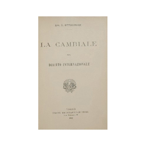 La cambiale nel diritto internazionale