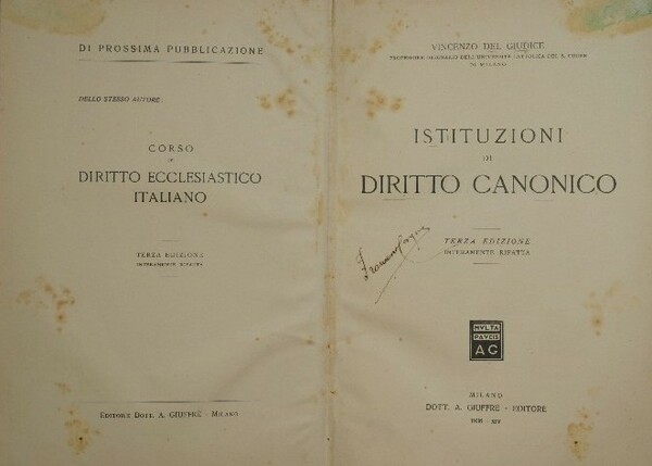 Istituzioni di Diritto Canonico