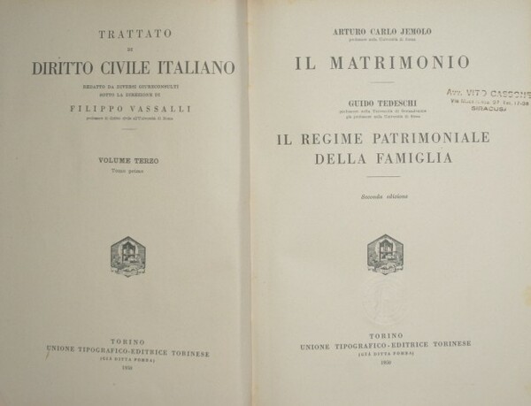 Il matrimonio - Il regime patrimoniale della famiglia