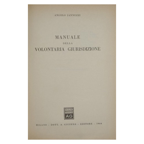 Manuale della volontaria giurisdizione