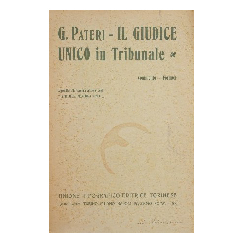 Il giudice unico in tribunale