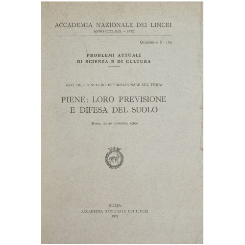 Piene: loro previsione e difesa del suolo