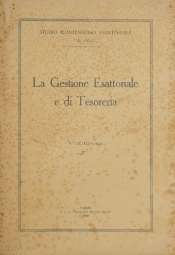 La gestione esattoriale e di tesoreria