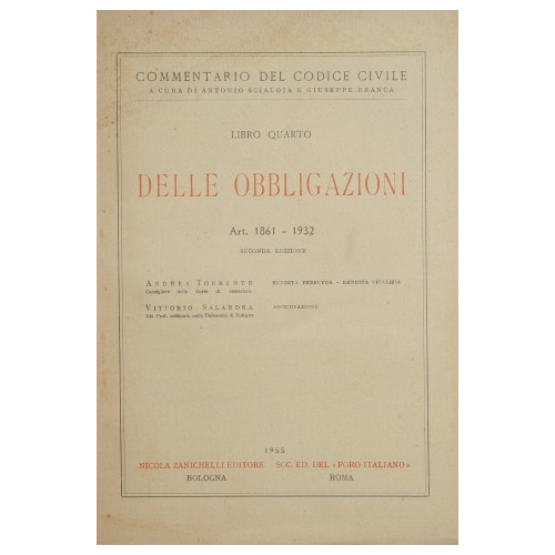 Commentario del Codice Civile. Libro IV - Delle obbligazioni. (Art. …