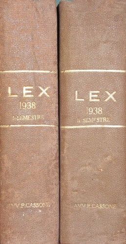 Lex. Legislazione italiana. Anno XXIV, 1938