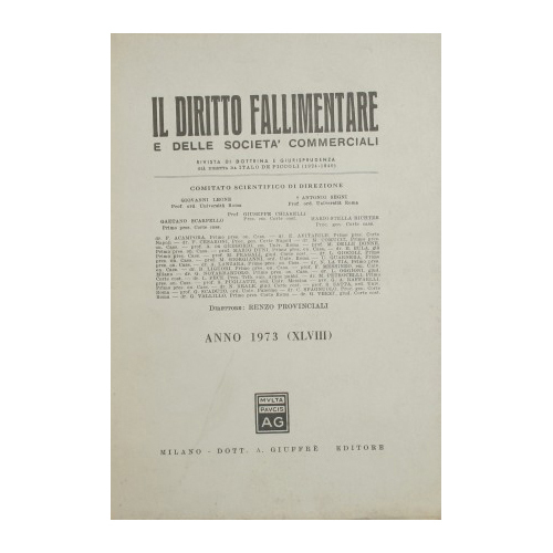 Il diritto fallimentare e delle società commerciali