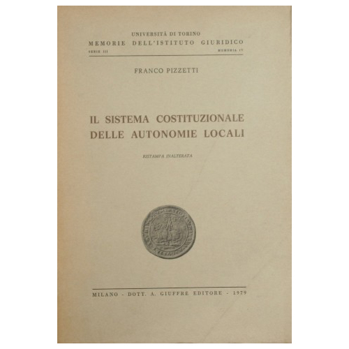 Il sistema costituzionale delle autonomie locali