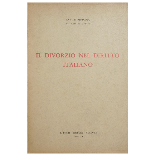 Il divorzio nel diritto italiano