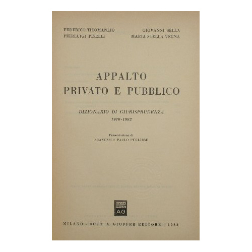 Appalto privato e pubblico