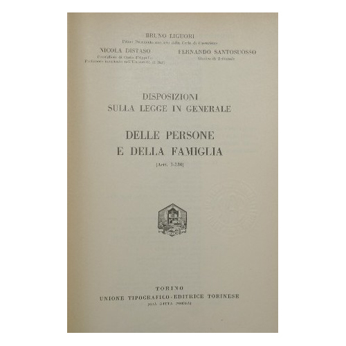 Commentario del Codice Civile. Libro I, Vol. I - Delle …