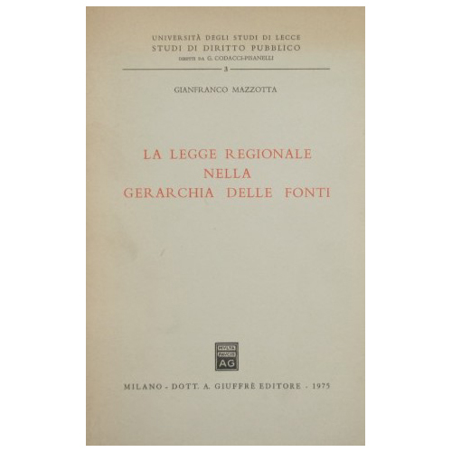 La legge regionale nella gerarchia delle fonti