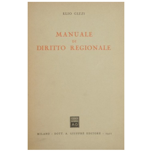 Manuale di Diritto Regionale