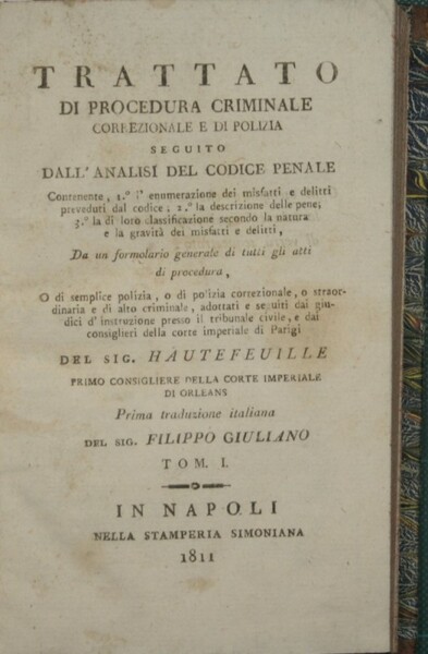 Trattato di procedura criminale, correzionale e di polizia