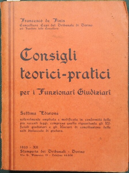 Consigli teorici pratici per i Funzionari Giudiziari