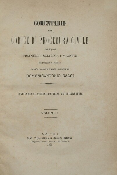 Comentario del codice di procedura civile