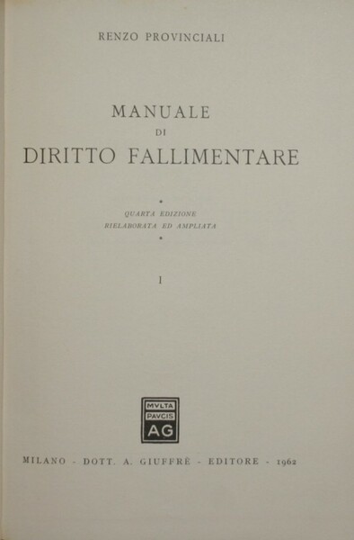 Manuale di diritto fallimentare