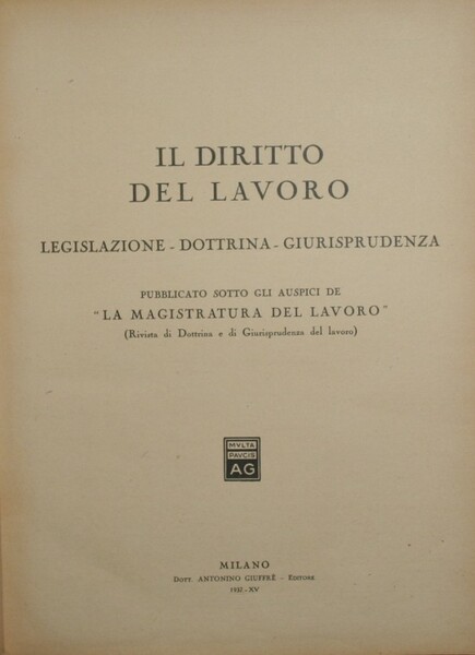 Il diritto del lavoro