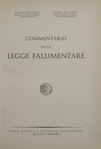 Commentario della legge fallimentare