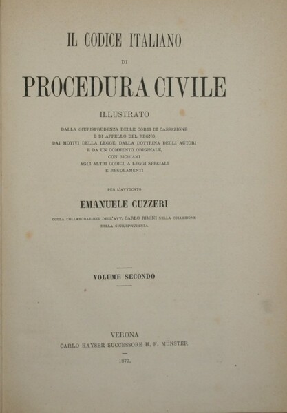 Il codice italiano di procedura civile. Vol. II