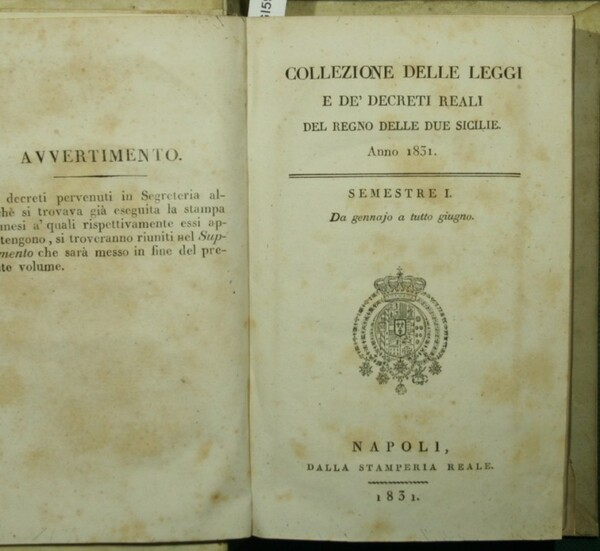 Collezione delle leggi e de' decreti reali del Regno delle …