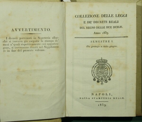 Collezione delle leggi e de' decreti reali del Regno delle …