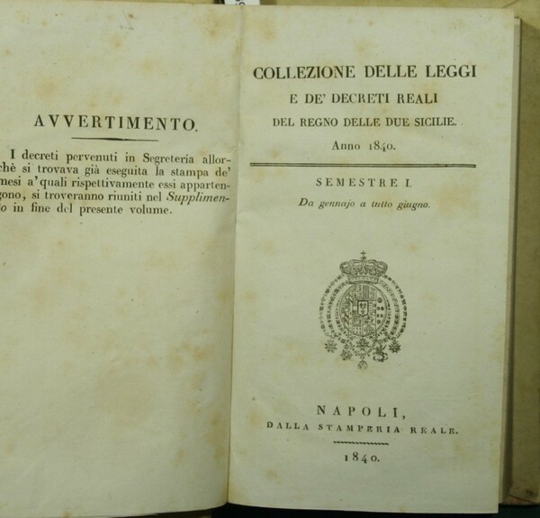 Collezione delle leggi e de' decreti reali del Regno delle …