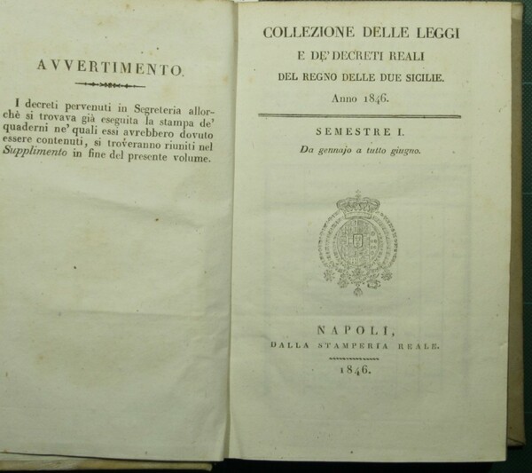 Collezione delle leggi e de' decreti reali del Regno delle …