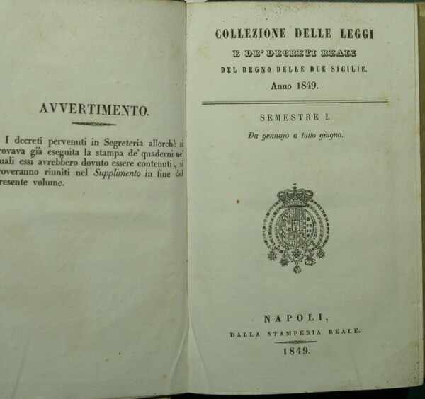 Collezione delle leggi e de' decreti reali del Regno delle …