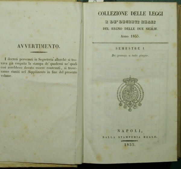 Collezione delle leggi e de' decreti reali del Regno delle …