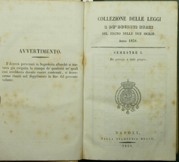 Collezione delle leggi e de' decreti reali del Regno delle …