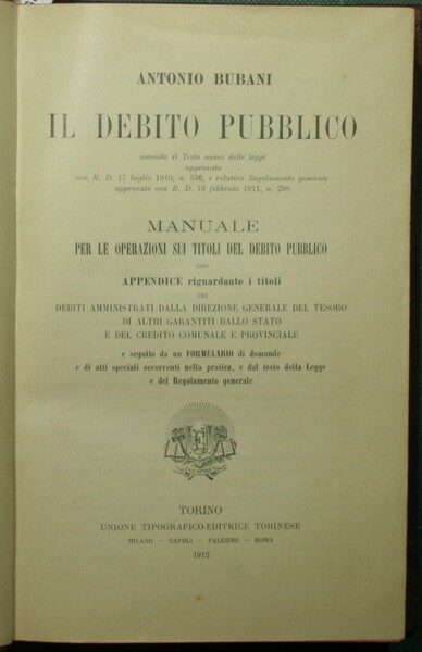 Il debito pubblico. Manuale per le operazioni sui titoli del …