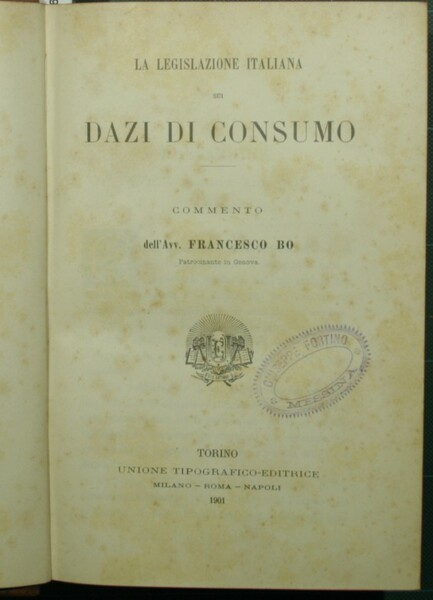 La legislazione italiana sui dazi di consumo