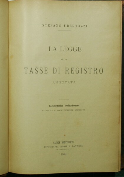 La legge sulle tasse di registro