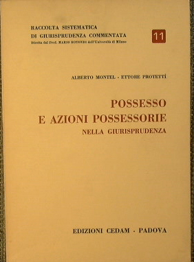 Possesso e Azioni possessorie nella Giurisprudenza.