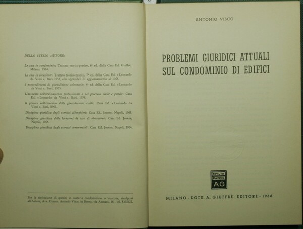 Problemi giuridici attuali sul condominio di edifici