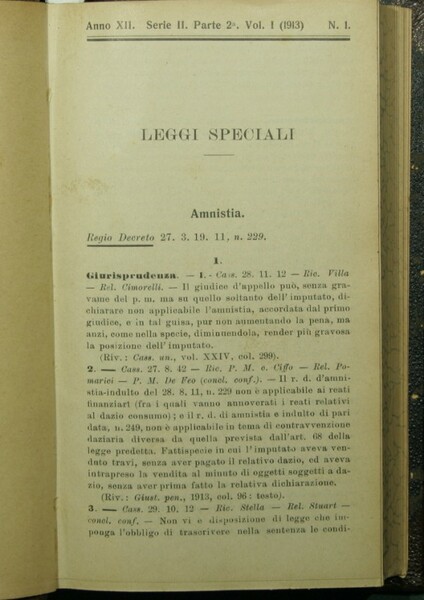 Dizionario penale di giurisprudenza dottrina e legislazione. Parte II - …