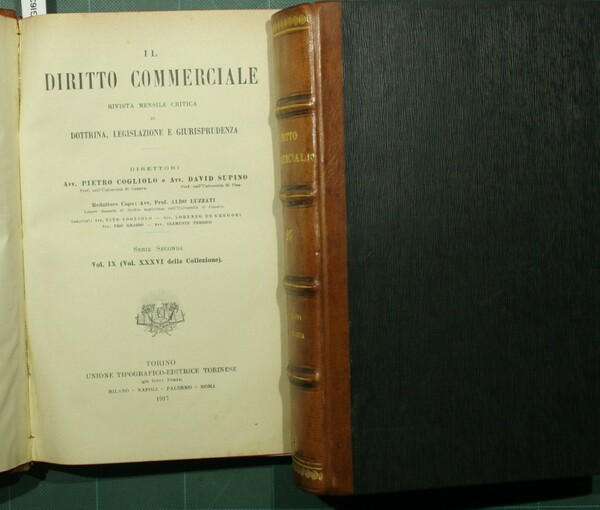 Il diritto commerciale. Vol. IX - 1917