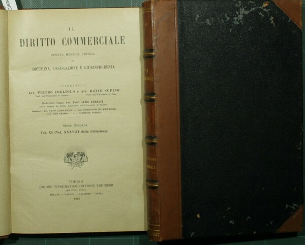 Il diritto commerciale. Vol. XI - 1919