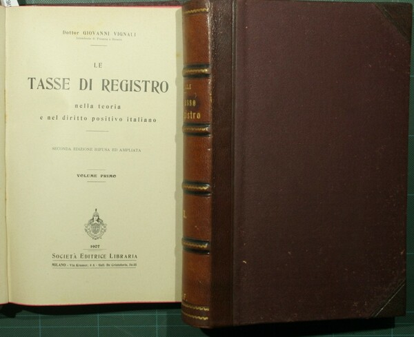 Le tasse di registro nella teoria e nel diritto positivo …