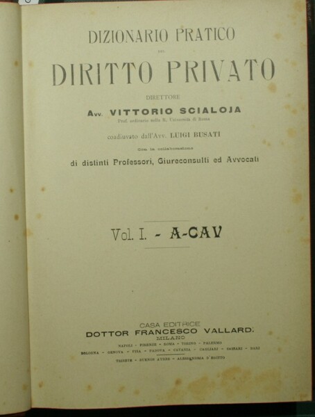 Dizionario pratico del diritto privato. Vol. I - A-CAV