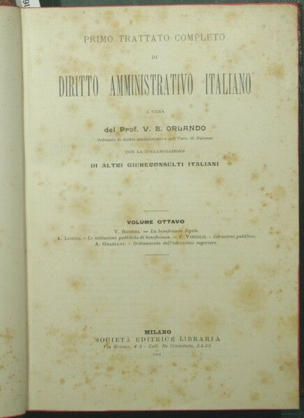 Primo trattato completo di diritto amministrativo italiano. Vol. VIII