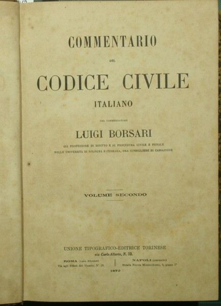 Commentario del codice civile italiano. Vol. II