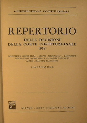 Repertorio delle decisioni della Corte costituzionale 1982