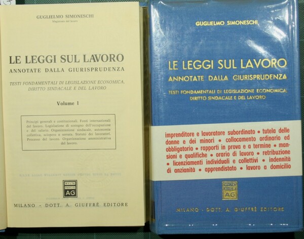 Le leggi sul lavoro annotate dalla giurisprudenza. Vol. I-II