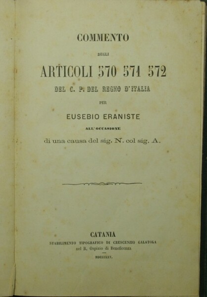 Commento degli articoli 570 571 572 del C. P. del …